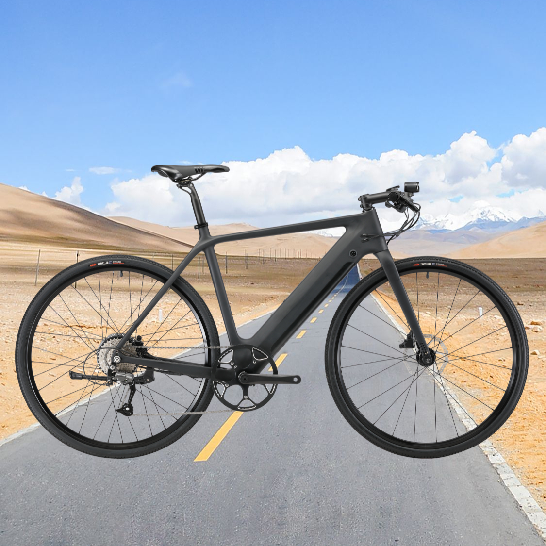 source 工厂新设计碳纤维电动砾石自行车9速shimano m2000 250w 36v