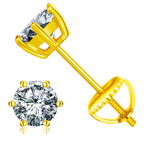 USA Stock Drop Shipping 925 Sterling <b>Silver</b> Men's Women's Earrings 1ct 2ct VVS Moissanite Diamond <b>Studs</b> White Gold Elegant - Product Image 3