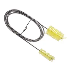 1.55m Stainless Steel Flexible Bent Tube Brush Water Air Tube Hose Cleaner for Aquarium Fish Tank for Hotel Use