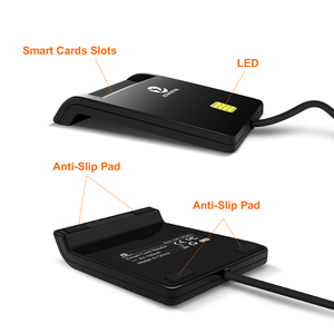 ZOWEETEK portátil USB 2,0 lector de tarjetas con <span class=keywords><strong>Chip</strong></span> inteligente ISO 7816 EMV lector para ID IC/ATM/tarjetas de crédito compatibles con Windows/MAC OS - Product Image 5