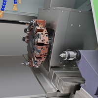 Torno CNC de bancada inclinada industrial CK52PT-Y de servicio ligero, potencia del husillo de 11 kW, torreta de fresado, contrapunto automático, alta rigidez