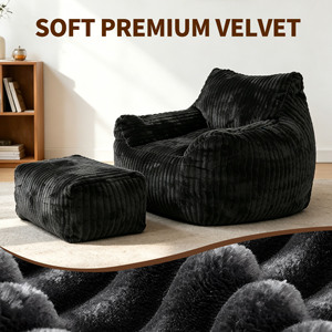Fauteuil pouf géant en <span class=keywords><strong>peluche</strong></span> pour adultes avec accoudoirs, fauteuil de salon confortable surdimensionné, canapé paresseux au sol, <span class=keywords><strong>chaise</strong></span> d'appoint pour le salon - Product Image 4