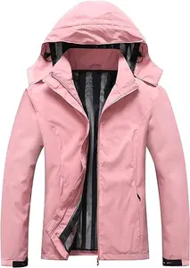 2024 donna giacca impermeabile da esterno leggera giacca da pioggia giacca da trekking con cappuccio all'aperto giacca a vento stile classico