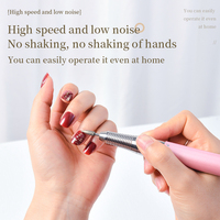 Ponceuse à ongles sans fil 45000 tr/min, sans balais, rechargeable, avec base de charge et clip ceinture pour salon