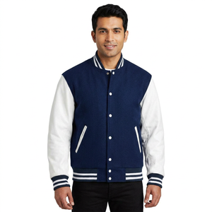 Blouson de baseball grande taille haute qualité 2026 – Fabricant de streetwear personnalisé – Blousons universitaires avec broderies chenille et écussons - Product Image 1