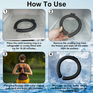 World-Bio Portable PCM Ice Neck Ring Cube de refroidissement personnel pour les sports d'intérieur/d'extérieur Pêche Randonnée Cyclisme Hot & Cold Pack - Product Image 2