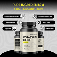 Comprimé d'iode de potassium 130mg par portion Pilules de lodure de potassium 120 comprimés Supplément alimentaire Immunité et soutien thyroïdien