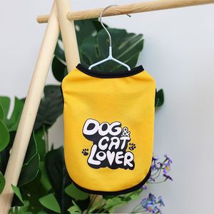 Dog <b>Cat</b> Lover Vest Polyester Breathable Pet <b>Clothes</b> For <b>Cats</b> And Dogs Summer Spring Wearable Pet Apparel Yellow Green Red Brown - Product Image 4