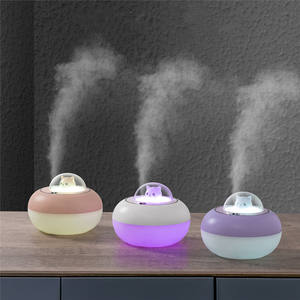 Humidificador silencioso multimodo con dibujos de gatos para niños y bebés, fabricante de niebla con luz nocturna colorida, humidificador de agua