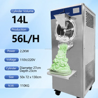 Groothandel zware 14L gelato batchvriezer ETL CE staande ijsmachine hoge capaciteit voor fruit en melk