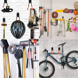 15 crochets de garage robustes à fixation murale pour outils de jardin, rangement d'outils pour échelle - Product Image 6