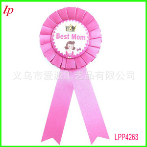 Meilleur badge ruban maman et papa, rose rouge, bleu, en métal, accessoires pour fête de la fête des mères LPP4264 - Product Image 3