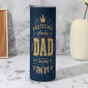 Vaso de acero inoxidable de 20 oz con aislamiento al vacío, diseño de logotipo personalizado, regalo para papá - Product Image 4