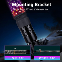 1.8 pouces 2ft antennes en spirale musique télécommande APP RGB Hyper Fat LED fouet lumières pour Polaris RZR Maverick X3 IP68 nouveau