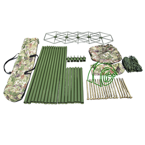 Poteau de support <span class=keywords><strong>camouflage</strong></span> à assemblage rapide sans vis, avec <span class=keywords><strong>filet</strong></span> d'ombrage <span class=keywords><strong>camouflage</strong></span> respirant assorti, personnalisable pour le camping et la chasse - Product Image 2