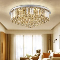 JYLIGHTING Lámpara de Techo de Cristal LED de Alta Calidad para Decoración de Comedor, Bodas y Hoteles, Lujosa, Venta al por Mayor, para Interiores y Salas de Estar