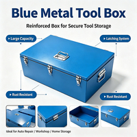 Armoire en acier bleu MaoRong, portable, de bureau, avec 3 tiroirs, boîte à outils OEM/ODM/OBM MR27.8, capacité de 300 kg, garantie de 3 ans, verrouillable