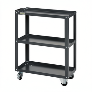 FG 106/A Tool Cart Metal 3 Shelf Mobile <b>Workbench</b> <b>Garage</b> Storage Rack - Product Image 2