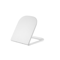 Abattant de toilettes carré blanc UF standard européen, abattant de toilettes en duroplast robuste à fermeture lente, charnière réglable
