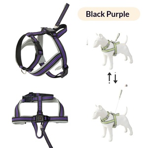2 in 1 Retractable Dog <b>Leash</b> Harness Reflective Tape I-shaped Vest No Pull <b>Pet</b> Chest Strap Polyester Large Dogs Walking Training - Product Image 4