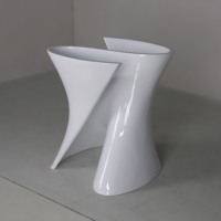 Nouveau design Base de table à manger moderne couleur blanche tulipe dessus de table en marbre pieds de salle à manger en fibre de verre hauteur réglable utilisation hôtelière