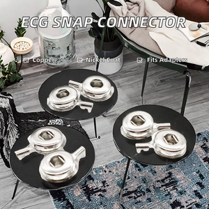 3,5 mm <span class=keywords><strong>ECG</strong></span> vrouwelijke gesp met aansluitingen Koperen metalen drukknopen Elektrodeknoppen Drukknopen Medische connectoren Power 1P-adapter - Product Image 2