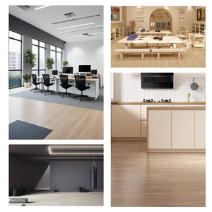 Revêtement de sol SPC en bois vierge, finition UV, système de pose flottante par clipsage, étanche et antidérapant, idéal pour les projets hôteliers et d'ingénierie - Product Image 6