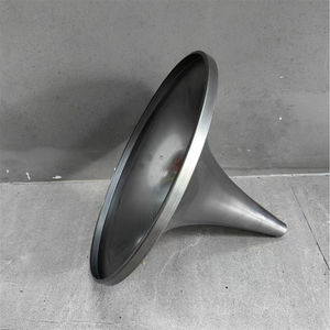 ODM <span class=keywords><strong>trompeta</strong></span> ovalada latón cepillado hierro acero aluminio redondo mármol Metal tulipán comedor tulipán Mesa pata Base - Product Image 4