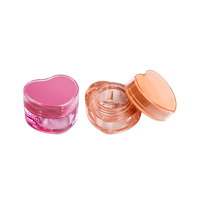 Pot et étui en forme de cœur Jinze pour crème à lèvres, emballage cosmétique, boîte en plastique