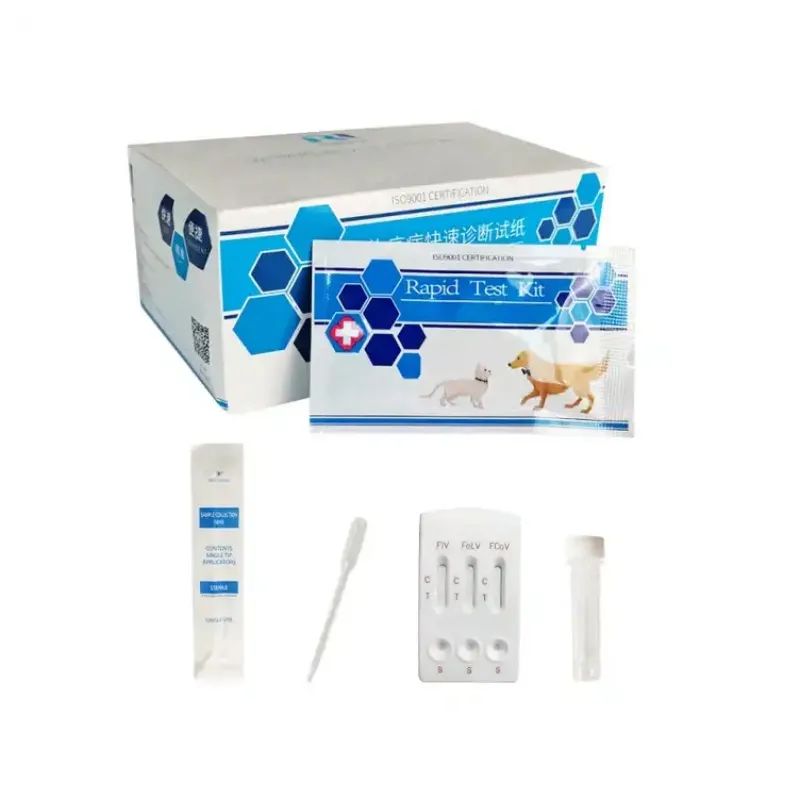 GooDoctor veteriner kullanımı kedi 3 Combo FIV ab-felv ag-fcov kediler için Ab hızlı Test kiti