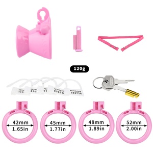 Jaula de Castidad Masculina de Plástico FRRK, Dispositivo de Castidad Invertido, Candado para Pene, Juguetes Sexuales, Jaula de Resina para Pene para Hombres - Product Image 3