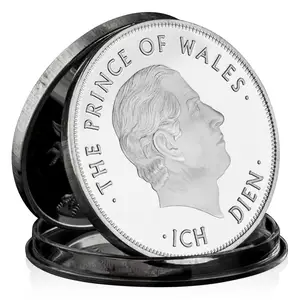 The Prince of Wales Collectible Silver Plated Souvenir Coin Red Dragon Collection Art Creative Gift Commemorative Coin