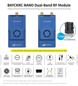 Módulo BAYCK Nano ELRS TX 915MHz/2.4GHz 1W de Doble Banda con Ventilador de Refrigeración para Carreras FPV de Largo Alcance - Product Image 5