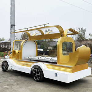 รถศพไฟฟ้าตกแต่งสไตล์ยุโรป ดีไซน์หน้าต่างกระจกหรูหรา สำหรับพิธีศพ - Product Image 1
