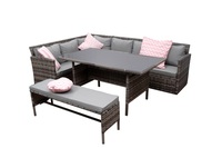 Ensemble de canapés modernes 8 places en rotin PE confortable, résistant aux UV et durable, pour l'extérieur, idéal pour ferme, salon, parc, salle de sport