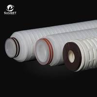 ENPP Series 10 Inch 0.1/0.2/0.45/1/3/5 mikron 68 mm PP Pleated Filter Cartridge pengganti untuk Pall Polyfine
