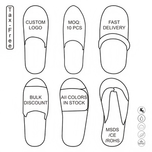 Zapatilla de una sola vez azul marino anticaída antideslizante para Baño de hotel de viaje de alta calidad con suela de EVA - Product Image 6