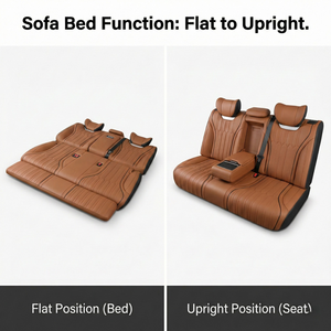 CARRIDE Sedile Universale per Van e MPV, Divano Letto in Pelle di Lusso, Reclinabile e Pieghevole, Compatibile con HiAce e <span class=keywords><strong>Vito</strong></span> - Product Image 3