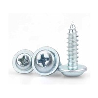 Zinc/Nickel Plated Washer Head Self Tapping Screw Phillips Pan Head Integral Washer Sheet Metal Screw
