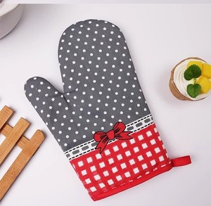 Mitaines de cuisine en coton imprimé épaissi, résistantes à la chaleur, pour une cuisson, un grillage, un rôtissage et des fonctions <span class=keywords><strong>micro</strong></span>-ondes sûres à l'intérieur - Product Image 2