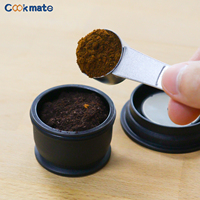 Machine à expresso portable Cookmate en acier inoxydable, écologique, pour camping, avec fonction auto-chauffante et port Type-C