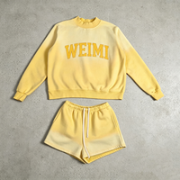 Sweat-shirt en molleton de coton personnalisé avec logo, style streetwear, broderie appliquée, effet délavé, fabriqué en Chine