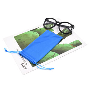 East sunshine Hot Sale OEM Personal isierte Polyester Brille Tasche Hochwertige Rechteck beidseitig Kordel zug Sonnenbrille Tasche - Product Image 5