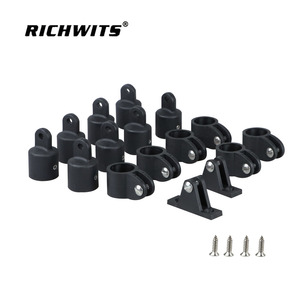 Zhibo 16-Piece Set Marine Hardware Black Nylon Slipper <b>Cap</b> with <b>Mountain</b>-Shaped Seat Kayak/Inflatable Boat Sunshade - Product Image 1
