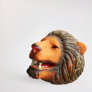 Títere de mano con cabeza de animal, juguete de vinilo, modelo de simulación de león, tigre, perro, guepardo, juguete de moda para niños - Product Image 2