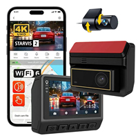 Caméra de voiture 4K 3 pouces STARVIS 2 IMX675 WiFi sans fil, vision nocturne, boîte noire pour voiture, caméra de tableau de bord avant et arrière 4K