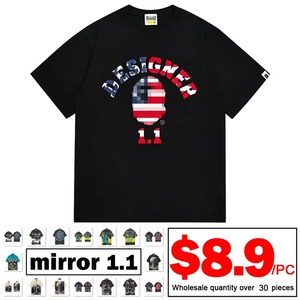 T-shirt pour homme BA Heavyweight 100% coton 250GSM Original, coupe ample, imprimé graffiti Hot Brick, <span class=keywords><strong>marque</strong></span> Ba-p-<span class=keywords><strong>e</strong></span> - Product Image 1
