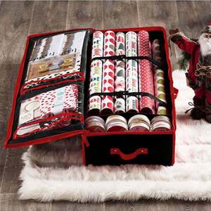 Household Multifunctional <b>Box</b> <b>Gift</b> Storage Christmas Decorations Storage Bag Christmas Wrapping Paper Storage Bag - Product Image 2