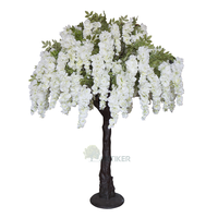 Décoration d'événements fausse soie glycine arbre de fleurs de glycine artificielle pour mariage