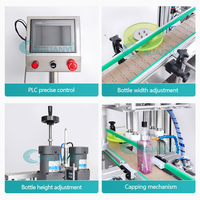 Máquina taponadora de rosca completamente automática, máquina selladora de tarros de botellas, máquina taponadora de bombas, línea de envasado de jabón líquido
